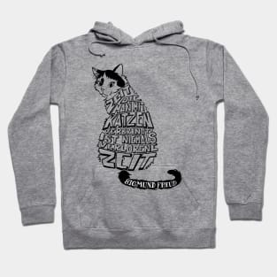 Cat lover quote in german deutsch sigmund freud Hoodie